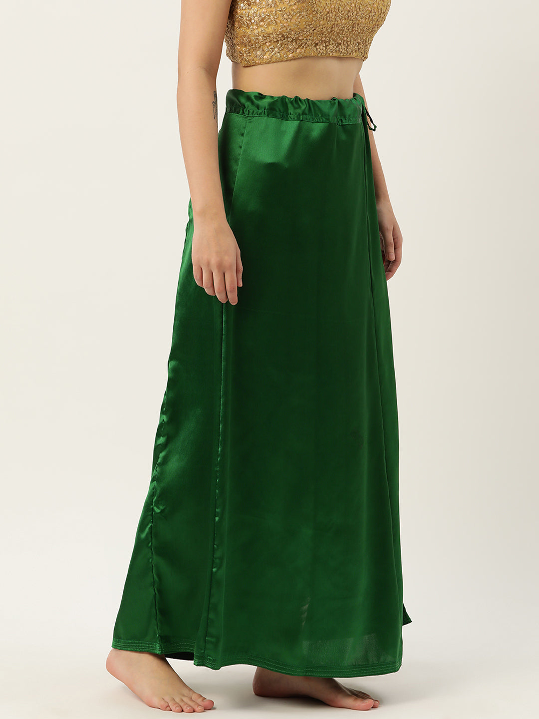 Women Saree Petticoat / Flared Shaper - Green