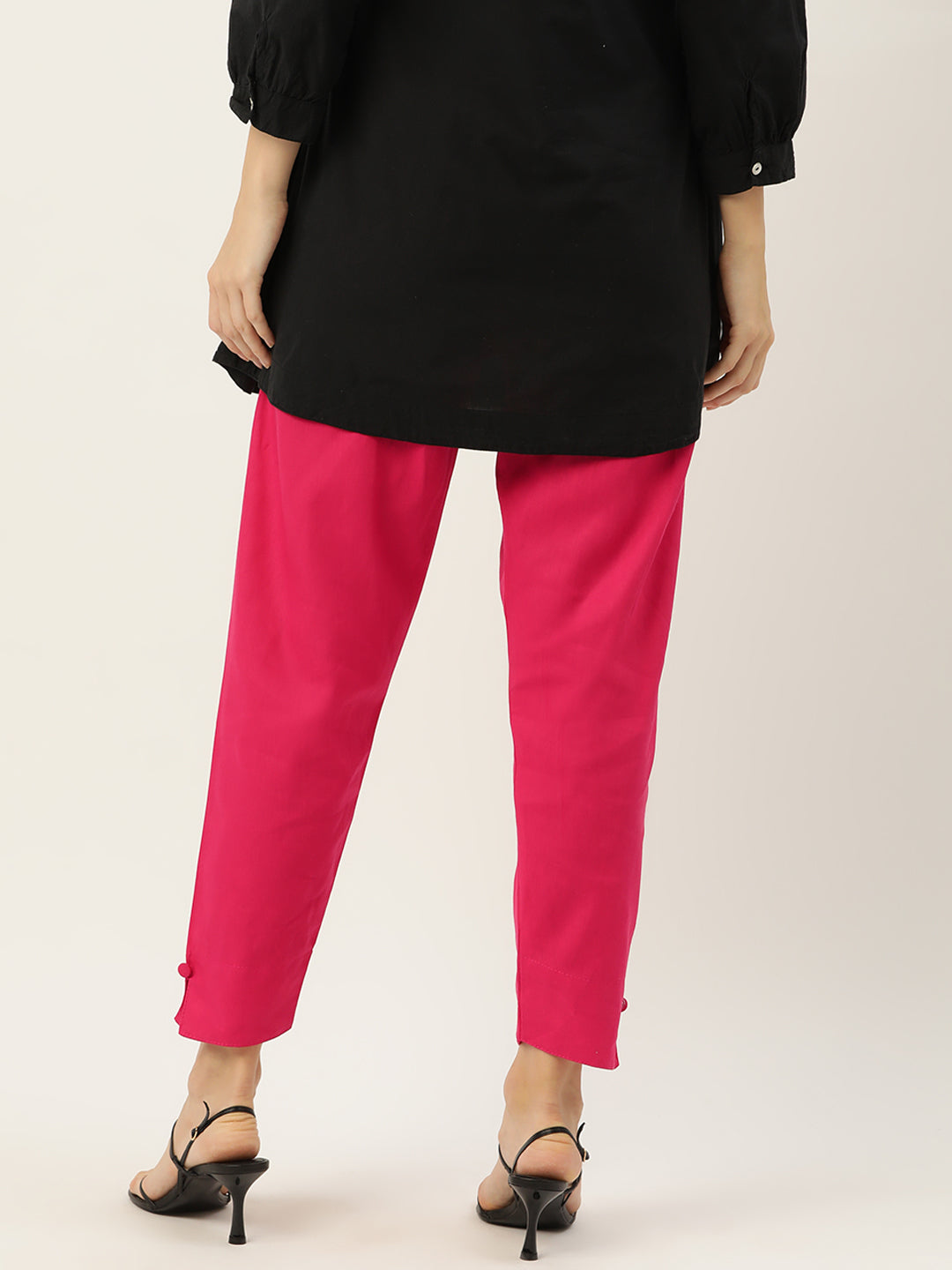Women Pure Cotton Kurti Pant - Pink