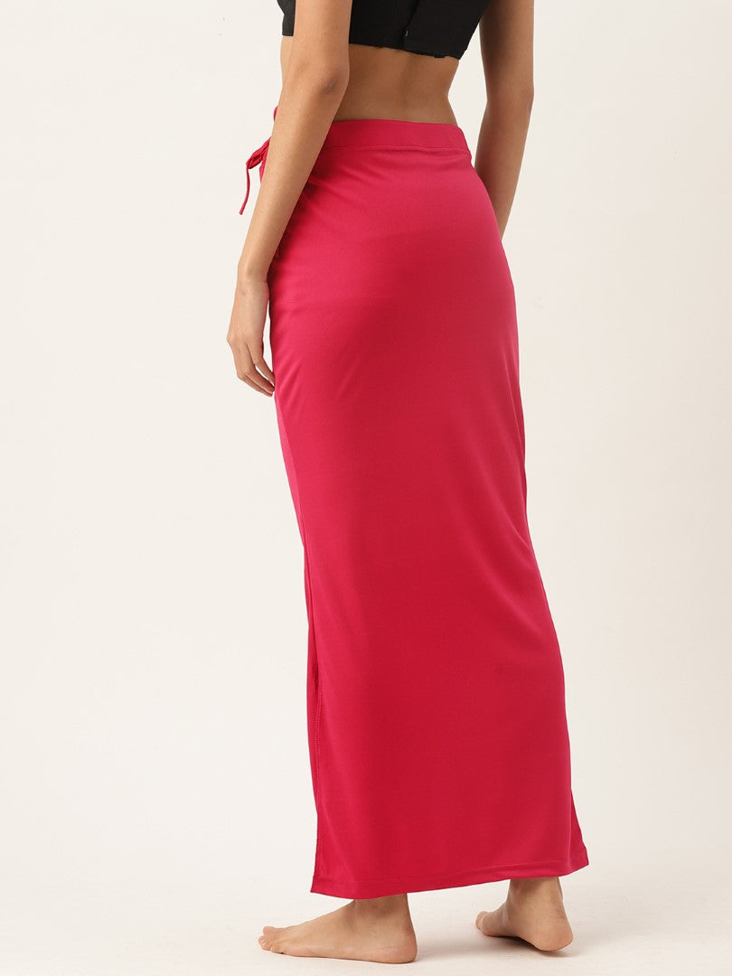 Women Rose Solid Saree Shapewear