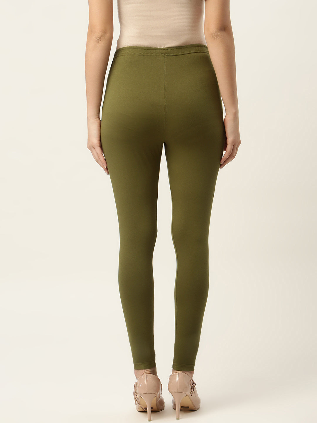 Women Mehandi Ankle-Length Leggings