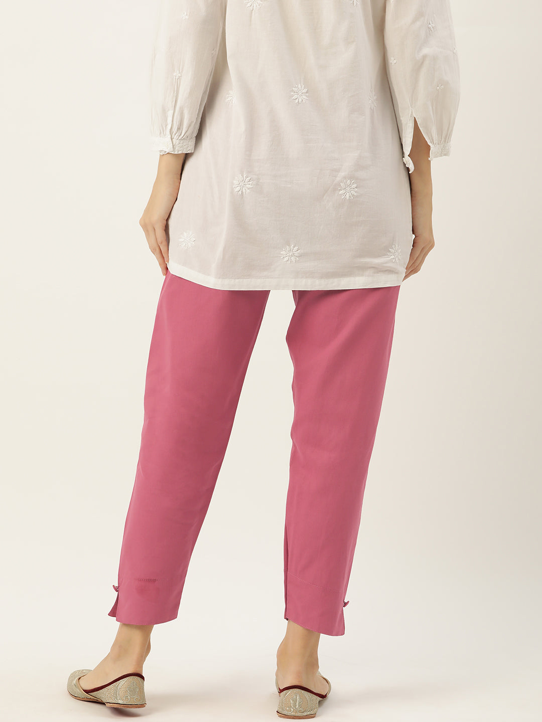 Women Pure Cotton Kurti Pant - Rust