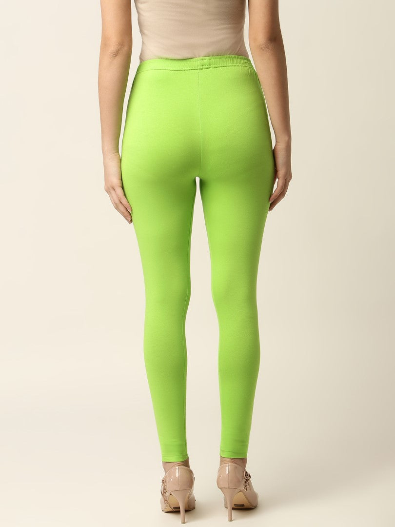Women Light Green Ankle-Length Leggings