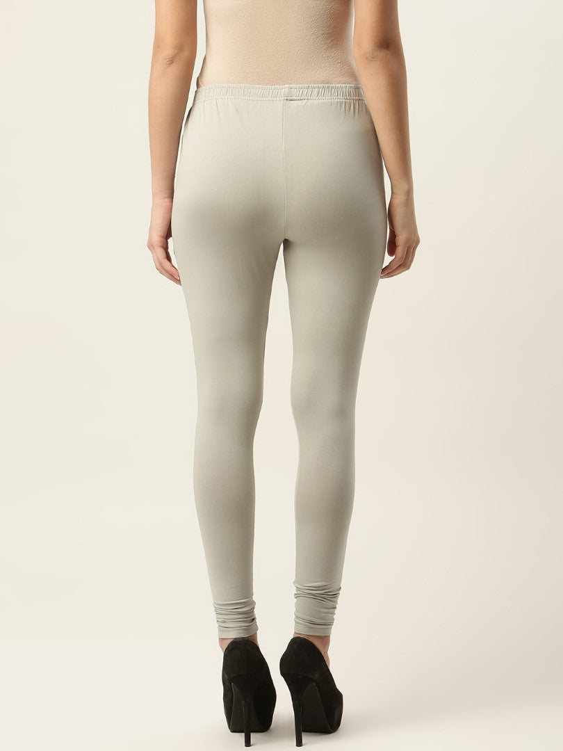 Women Light Grey Churidar-Length Leggings