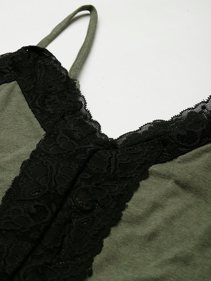 Dark Green Nightwear/nighty