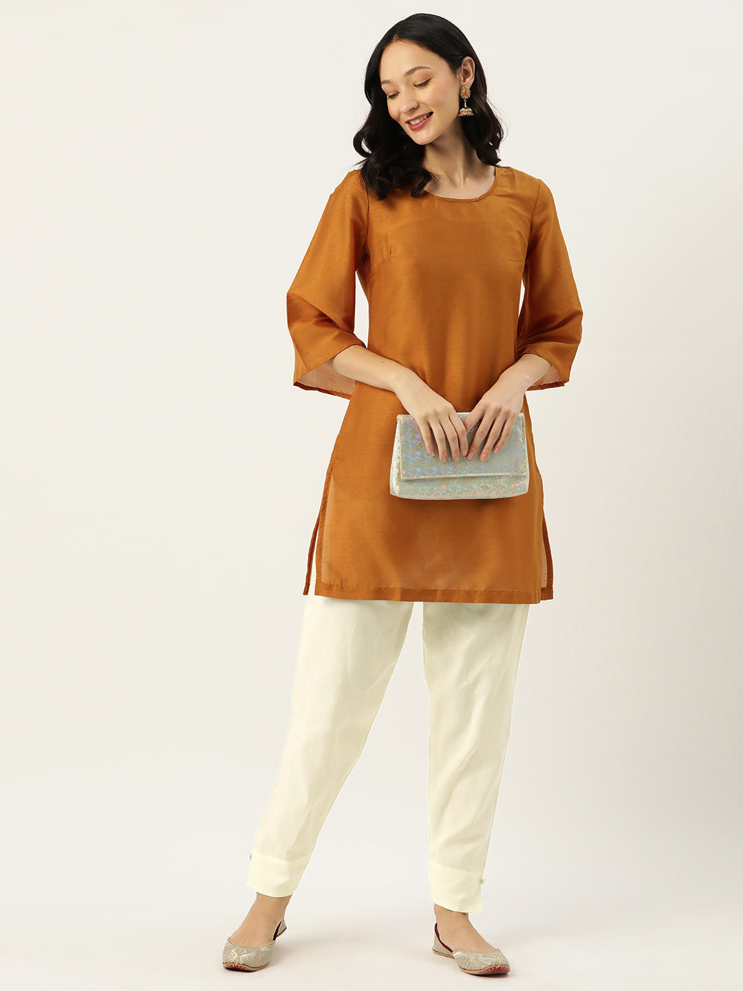 Women Pure Cotton Kurti Pant - Skin