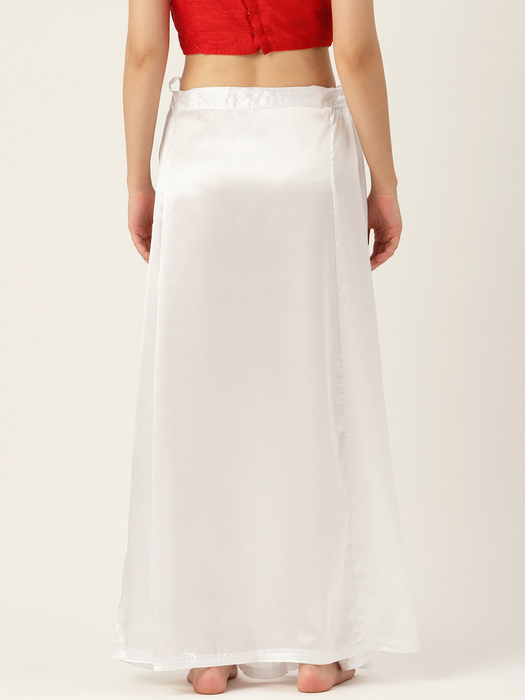 Women Saree Petticoat / Flared Shaper - White