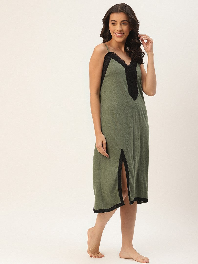 Dark Green Nightwear/nighty