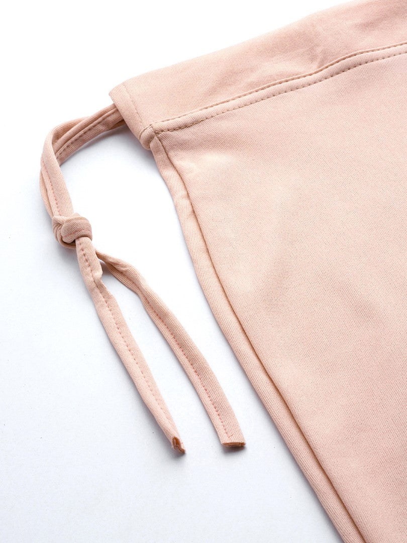 Women Tan Shade Solid Saree Shapewear