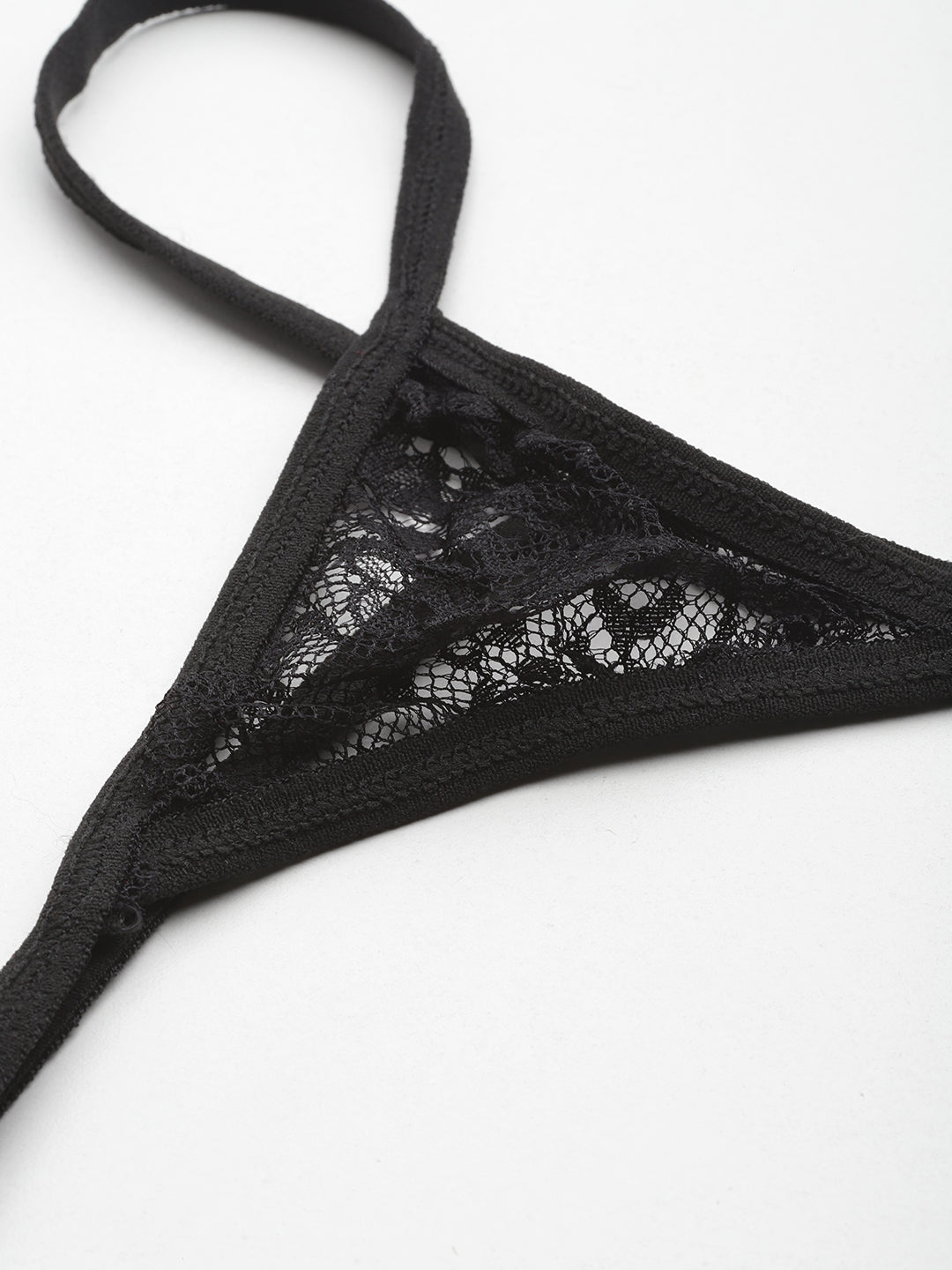 Ms.Lingies Black Full Lace Babydoll Lingerie/Nighty with Robe & Thong