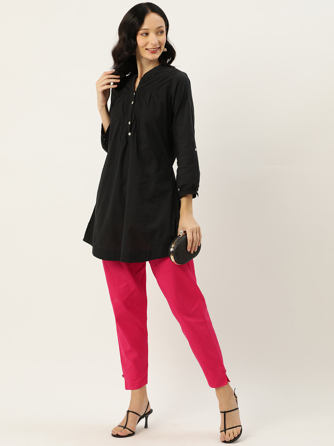 Women Pure Cotton Kurti Pant - Pink