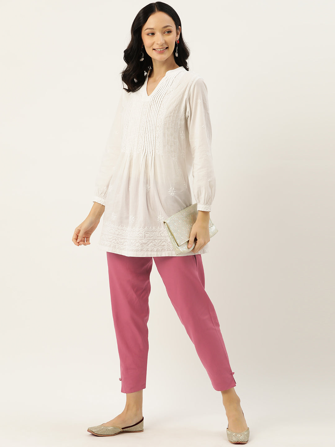 Women Pure Cotton Kurti Pant - Rust