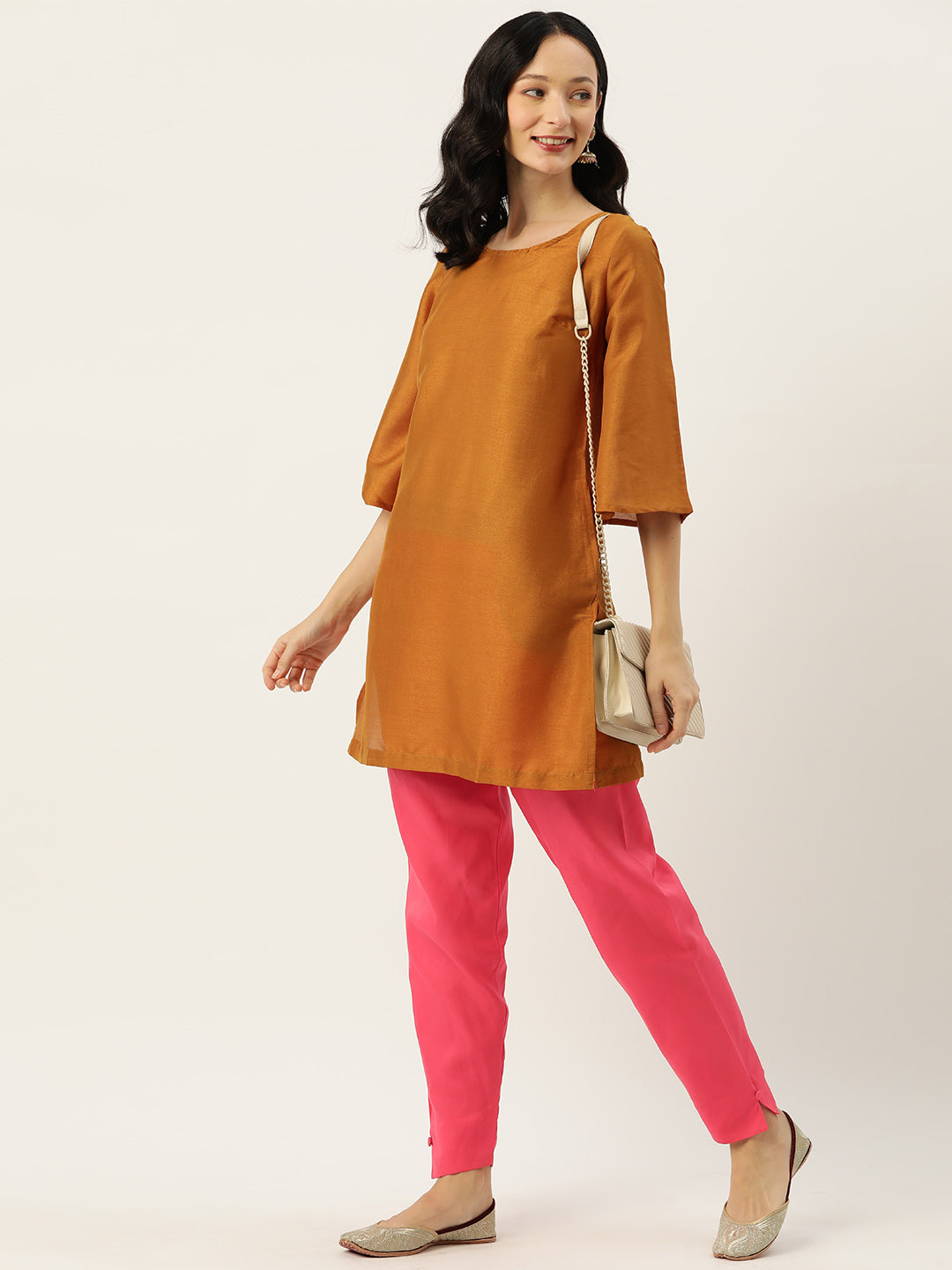 Women Pure Cotton Kurti Pant - Rose