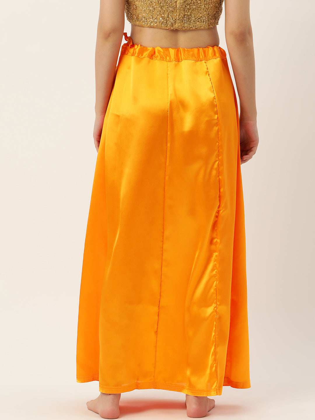 Women Saree Petticoat / Flared Shaper - Sunset Orange