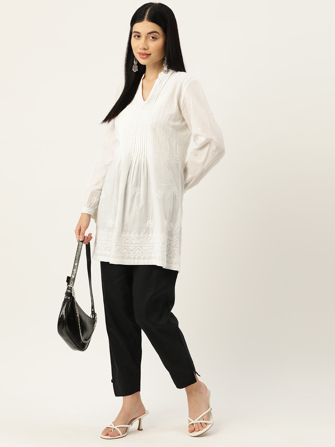 Women Pure Cotton Kurti Pant - Black