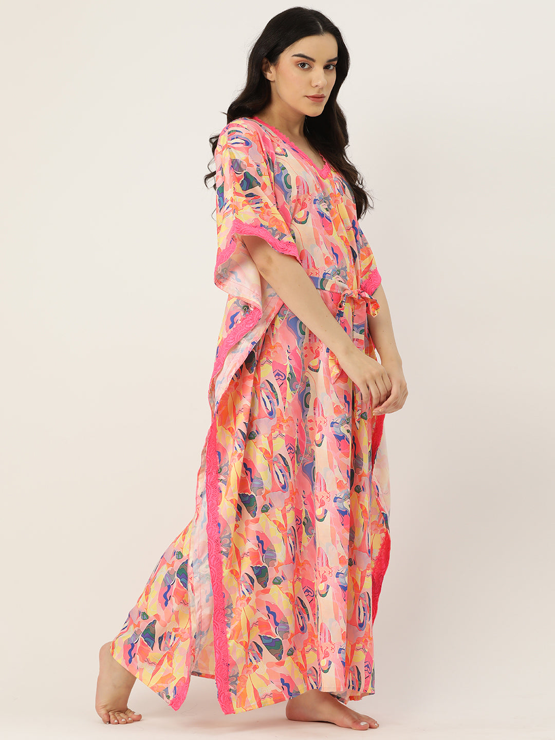 Ms.Lingies Printed Kaftan Babydoll Nighty/Nightwear