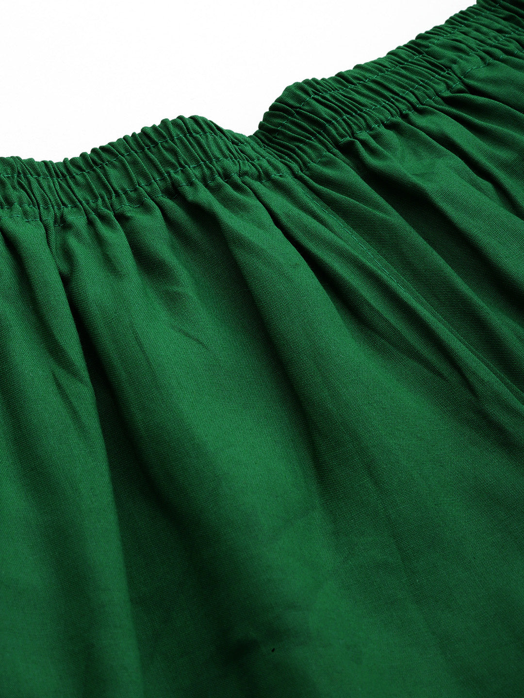 Women Pure Cotton Kurti Pant - Dark Green