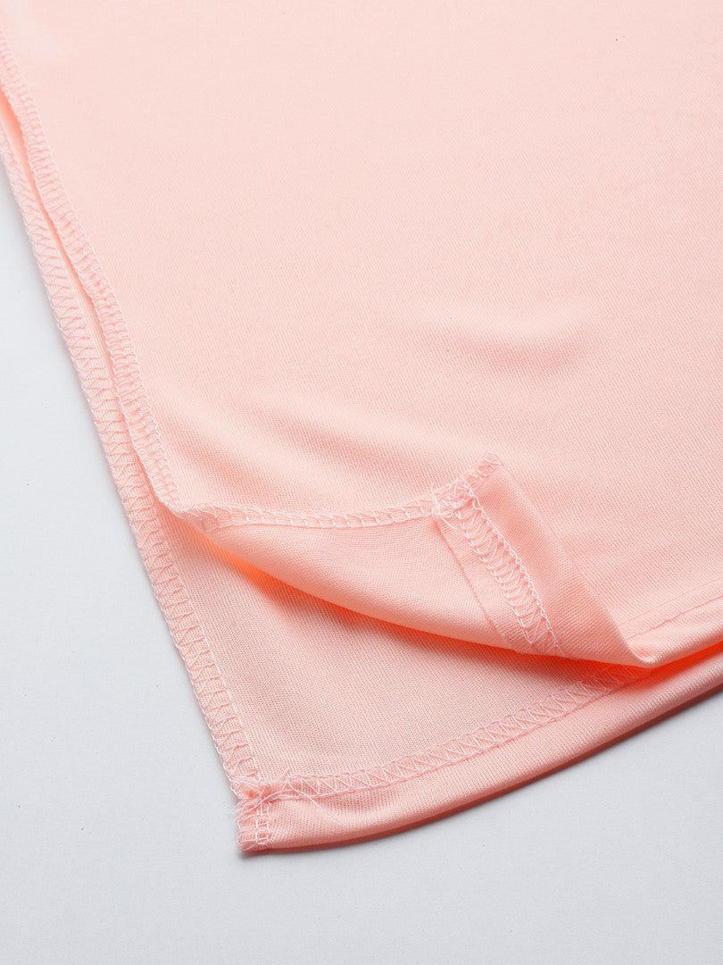 Women Light Peach Solid Saree Shapewear