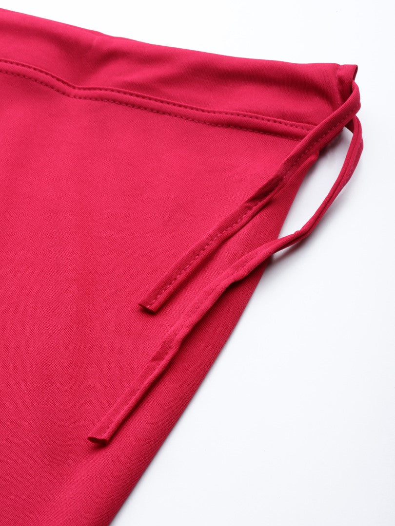Women Rose Solid Saree Shapewear