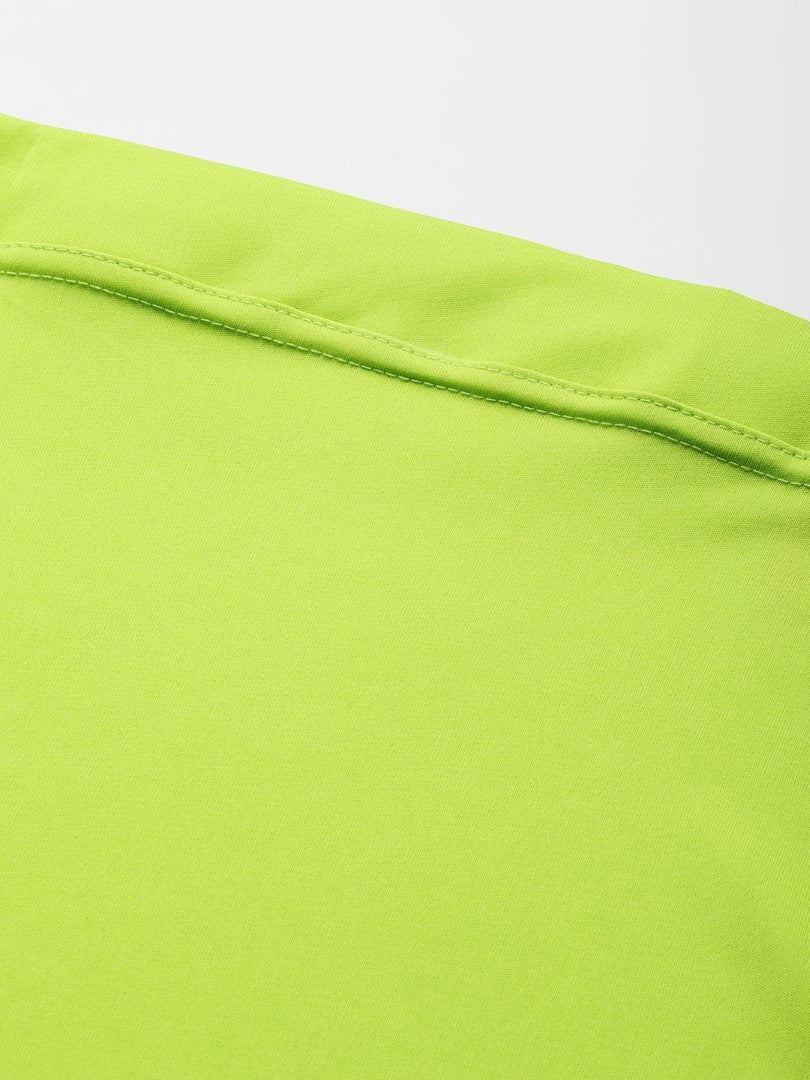 Women Parrot Green Solid Saree Shapewear