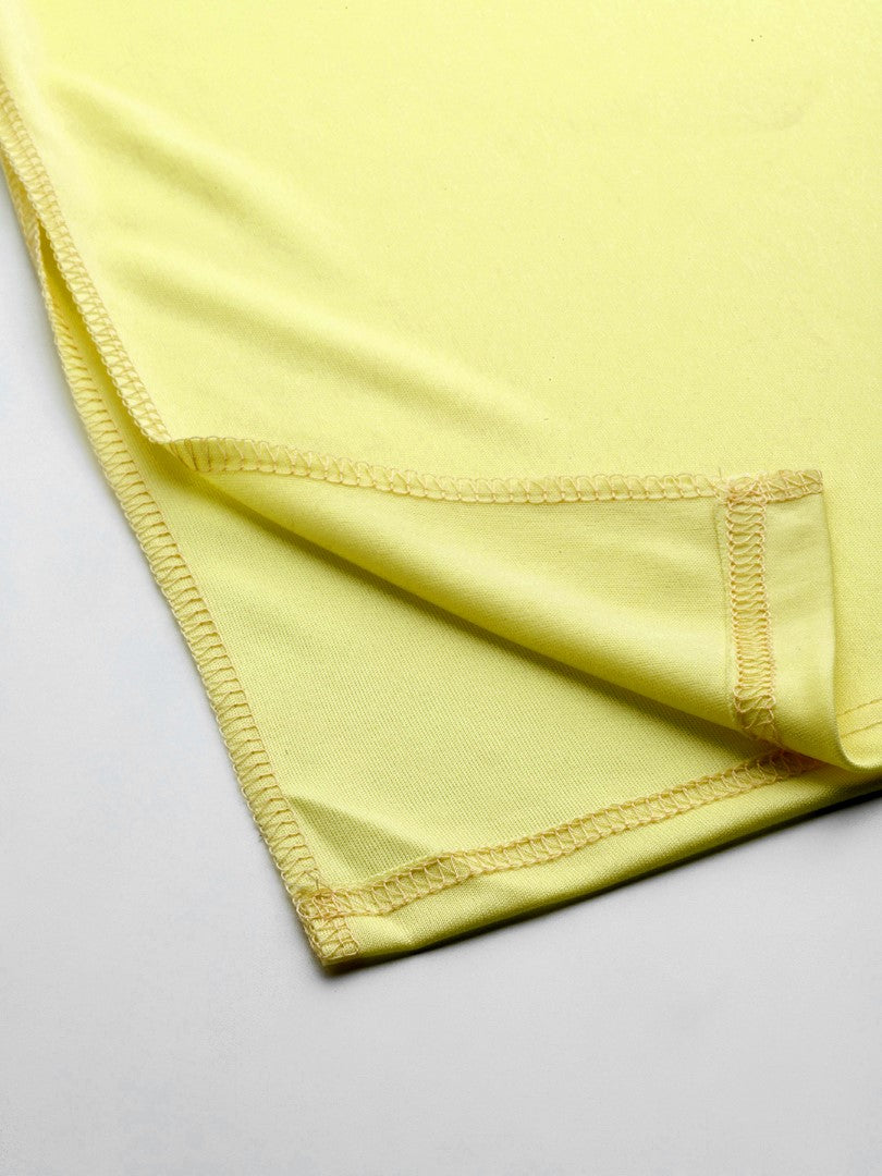 Women Pista Yellow Solid Saree Shapewear