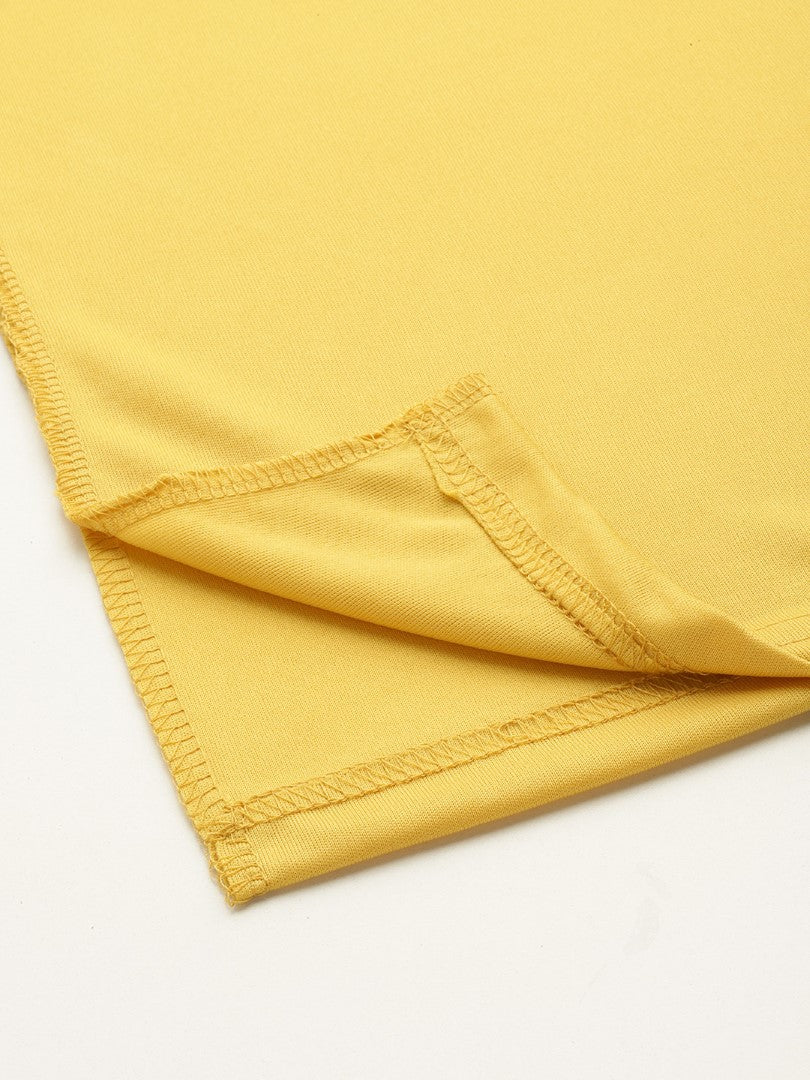 Women Mustard Solid Saree Shapewear