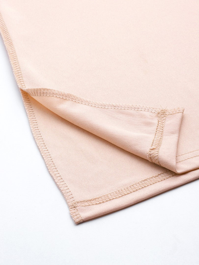 Women Tan Shade Solid Saree Shapewear