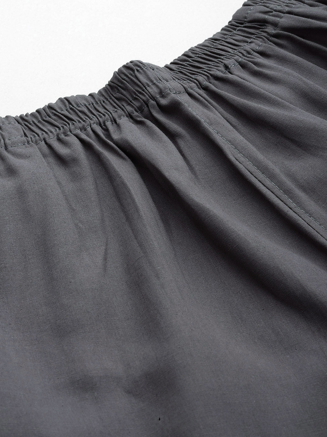 Women Pure Cotton Kurti Pant - Charcoal Grey