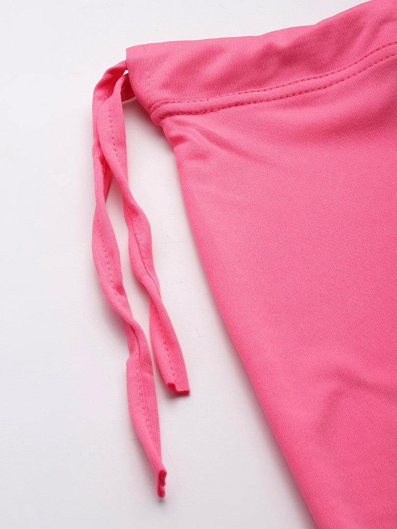 Women Pink Solid Saree Shapewear