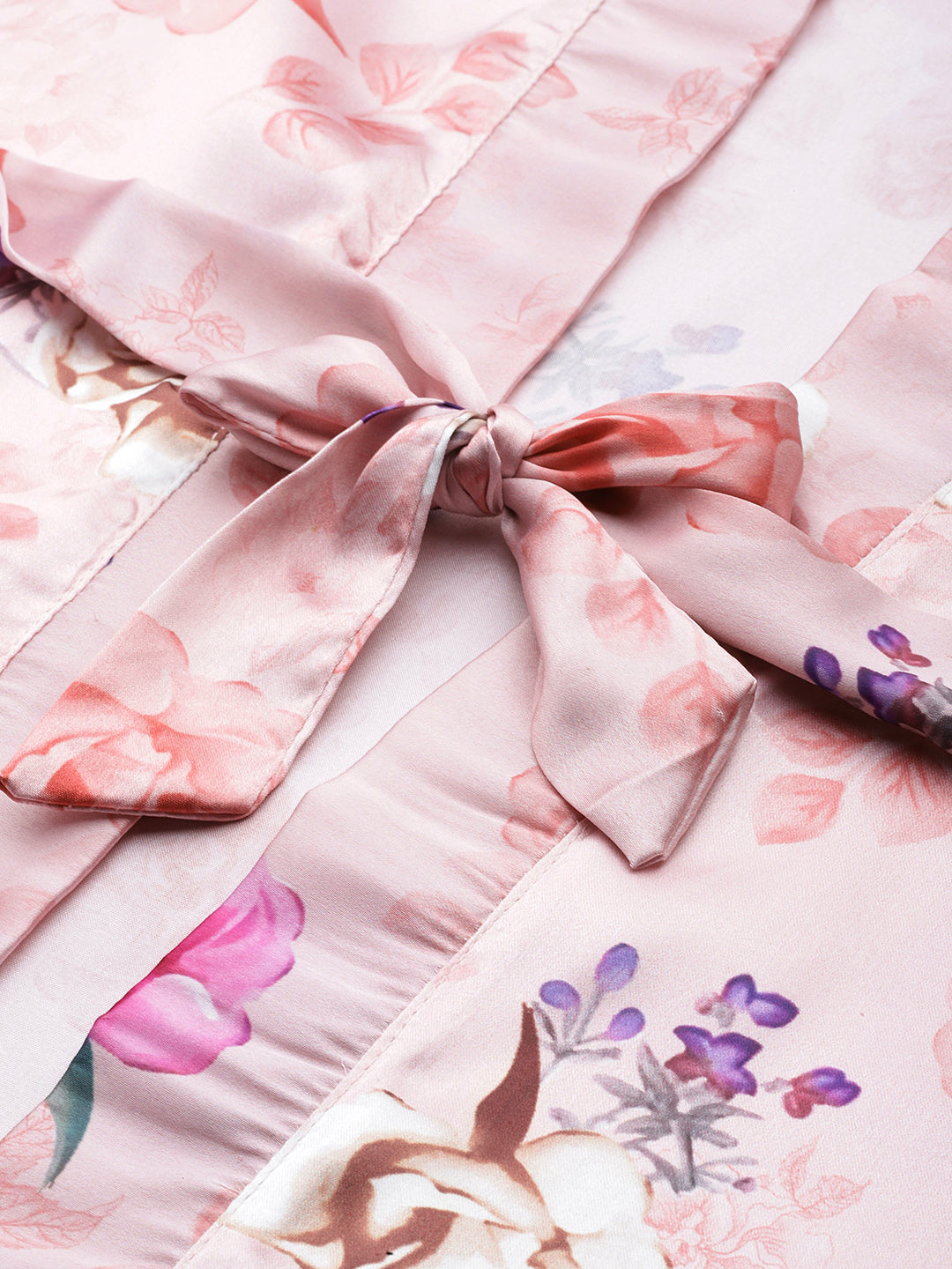 Satin Babydoll Nightwear/ Nighty Robe Set