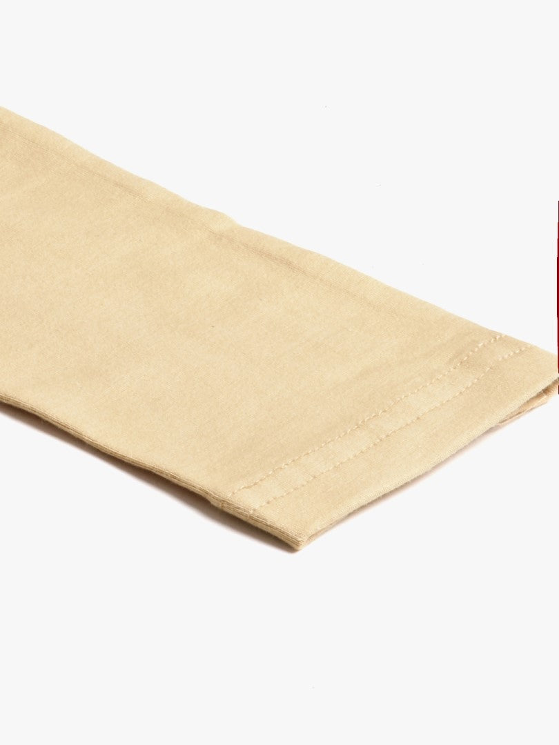 Women Light Khaki Churidar-Length Leggings