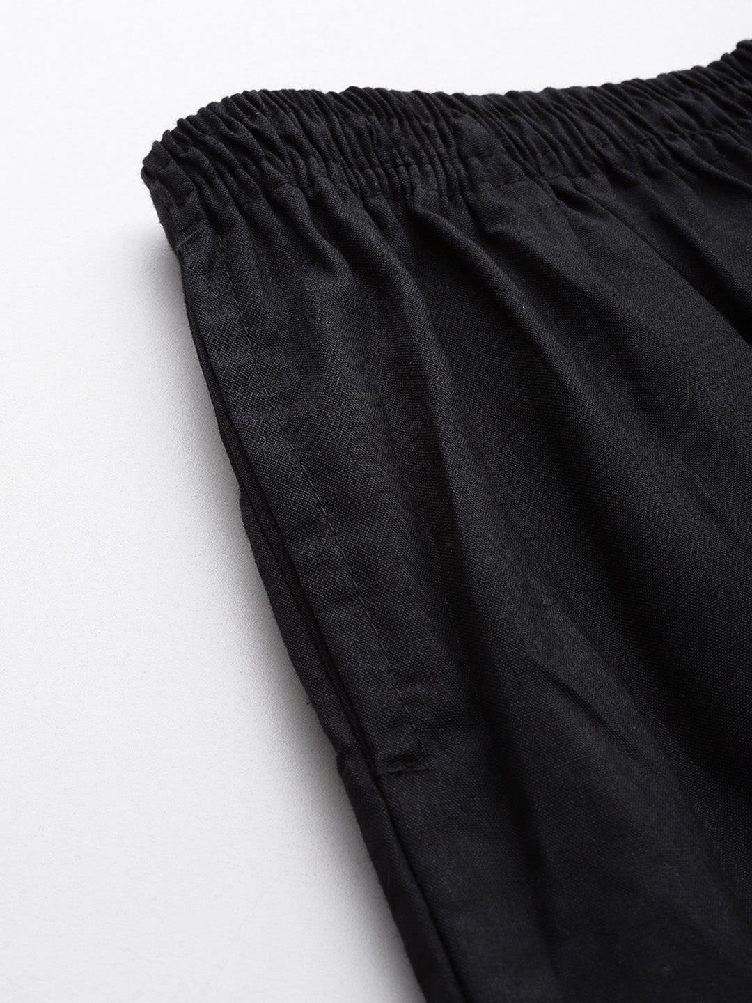 Women Pure Cotton Kurti Pant - Black