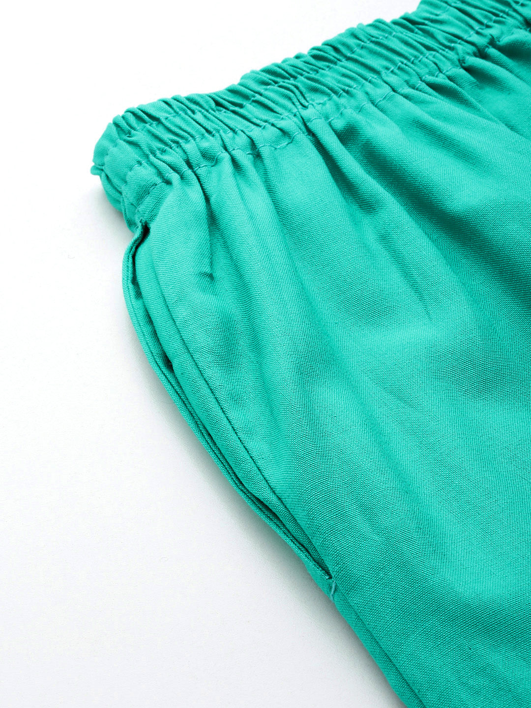 Women Pure Cotton Kurti Pant - Pista Green