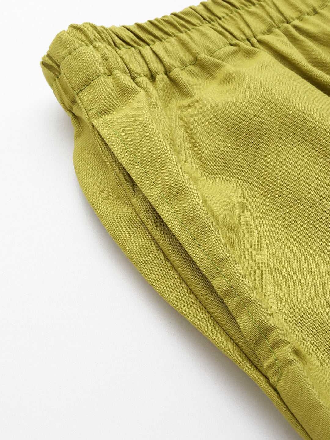 Women Pure Cotton Kurti Pant - Mehandi