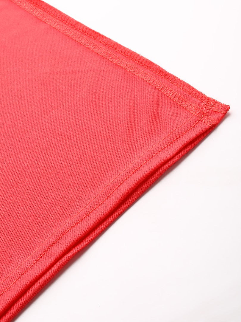 Women Deep Rose Solid Saree Shapewear