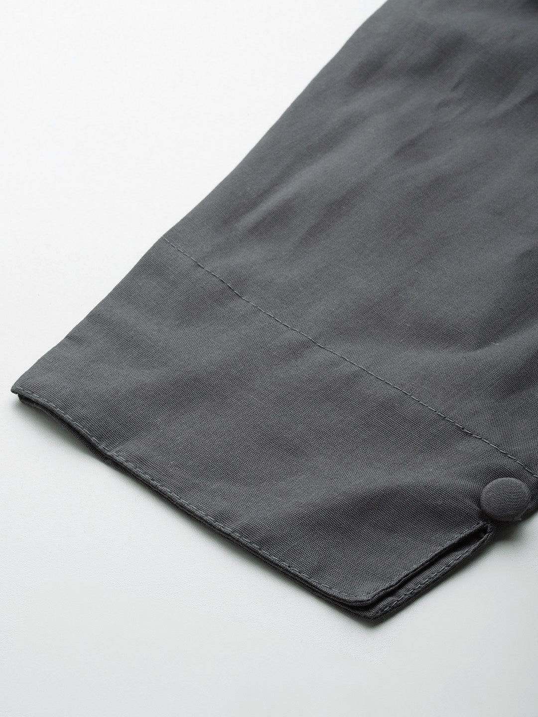 Women Pure Cotton Kurti Pant - Charcoal Grey