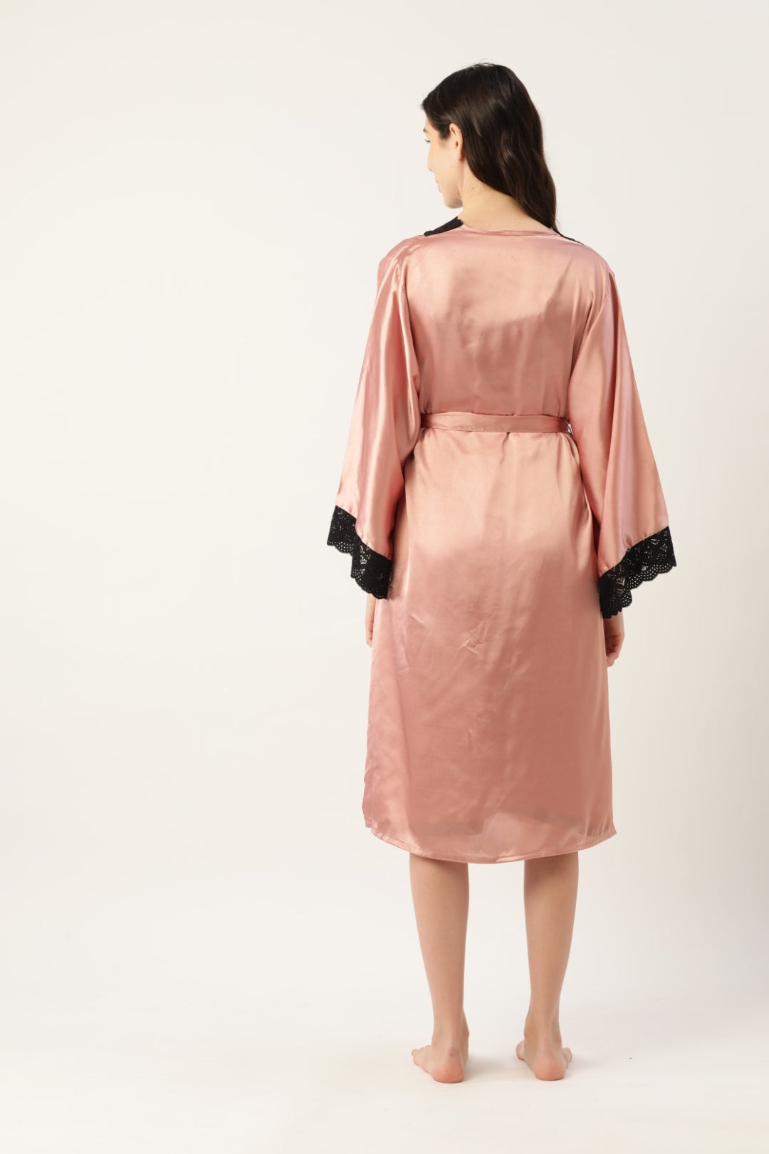 Rust Nightwear/nighty with satin