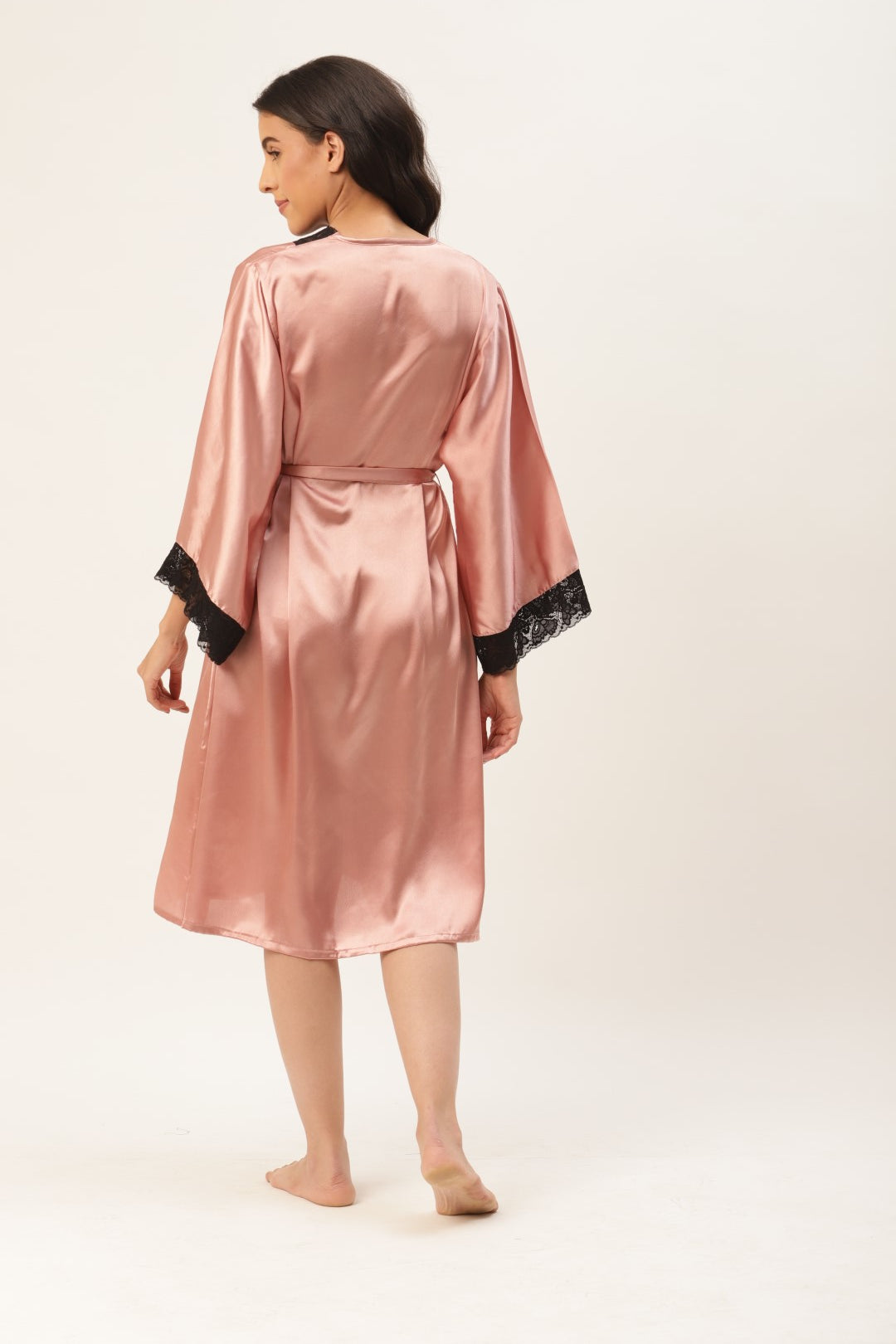 Rust Robe with Satin Fabric