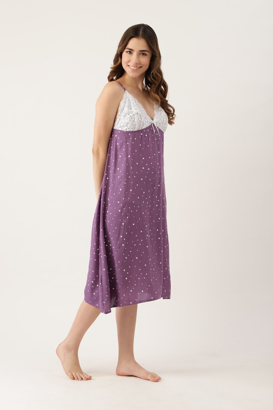 Polka dot Printed Nightwear/Nighty