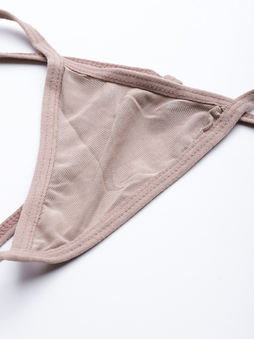 Brown babydoll with satin