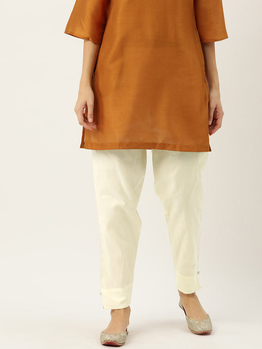 Women Pure Cotton Kurti Pant - Skin