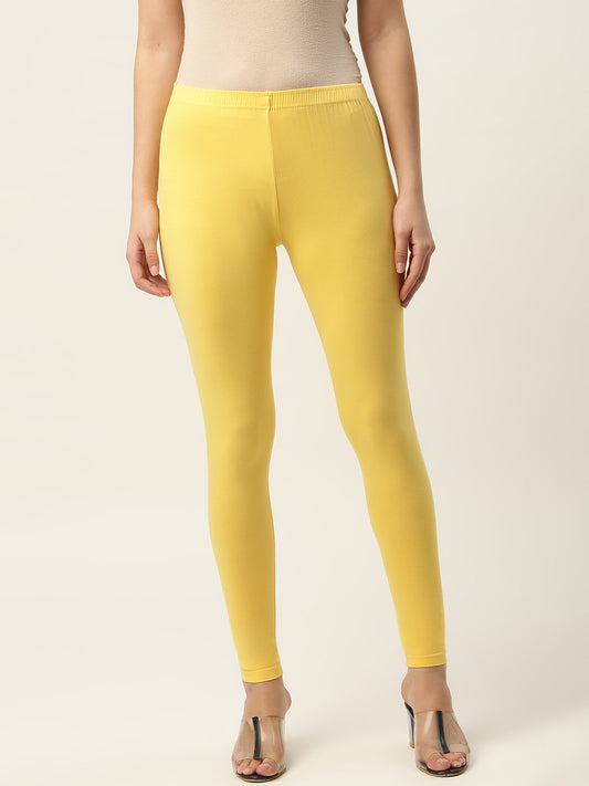 Women Yellow Ankle-Length Leggings