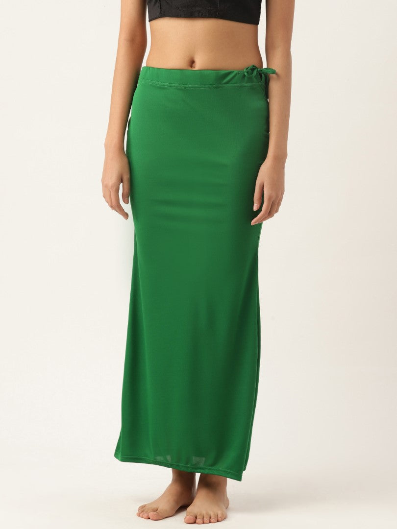 Women Green Solid Saree Shapewear