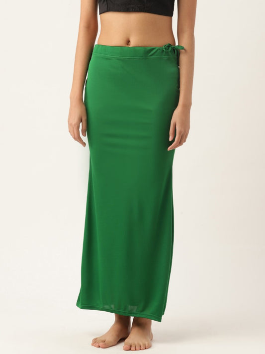 Women Green Solid Saree Shapewear