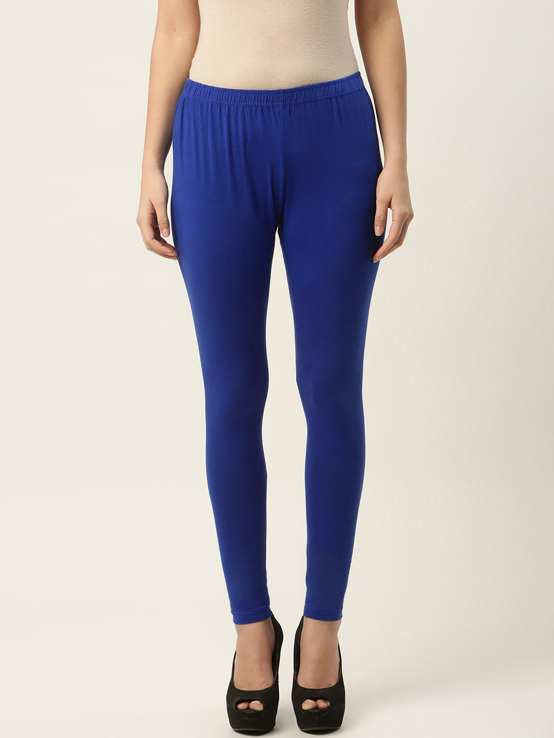 Women Royal Blue Ankle-Length Leggings