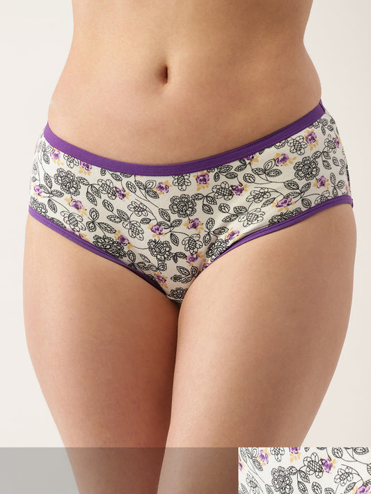 Floral Printed Hipster Briefs