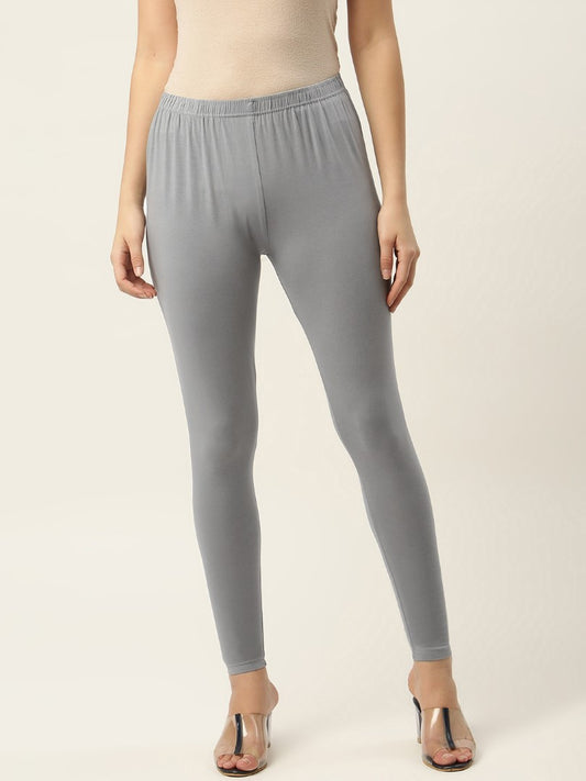 Women Grey Ankle-Length Leggings