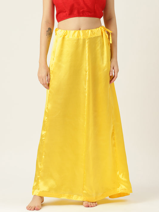 Women Saree Petticoat / Flared Shaper - Bright Yellow