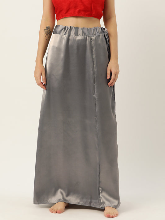 Women Saree Petticoat / Flared Shaper - Steel Grey