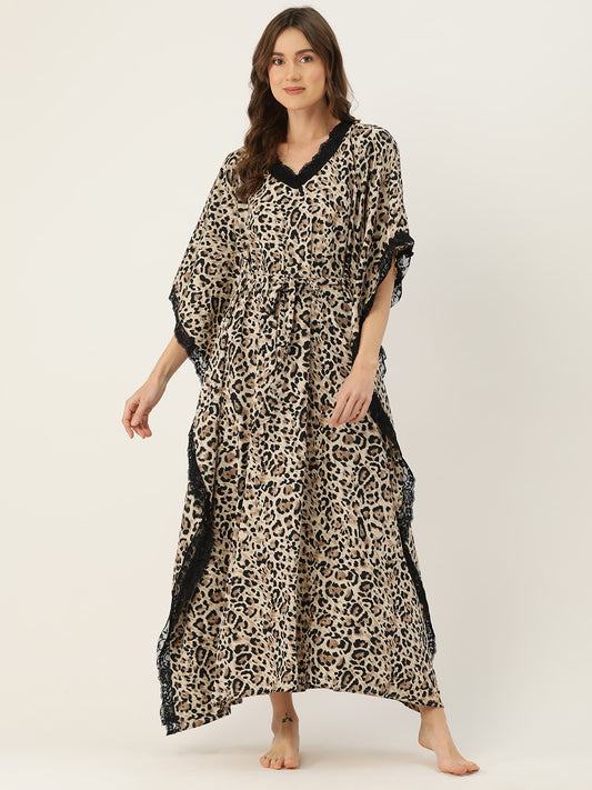 Ms.Lingies Printed Kaftan Babydoll Nighty/Nightwear