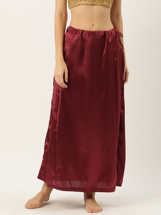 Women Saree Petticoat / Flared Shaper - Maroon